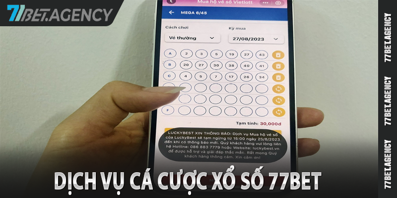 Dịch vụ cá cược xổ số 77Bet