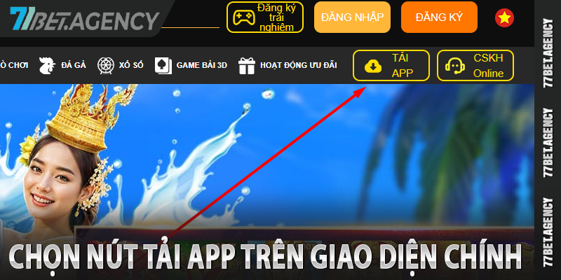 Nhấp vào nút Tải app