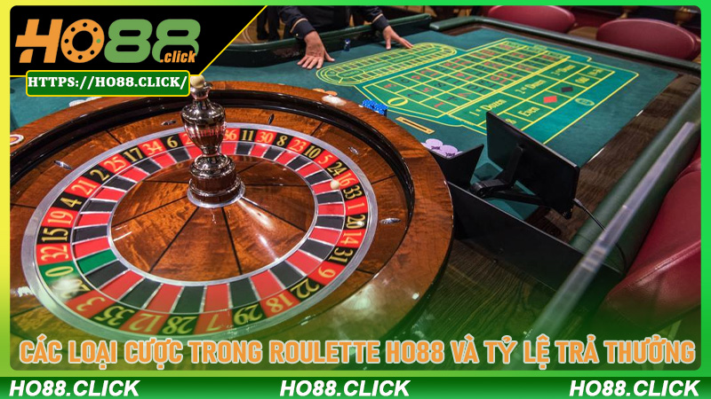 Các loại cược trong Roulette Ho88 và tỷ lệ trả thưởng